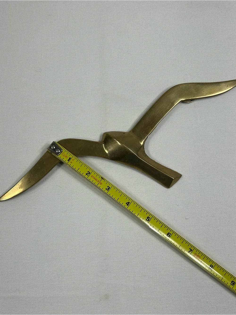 Vintage Brass Seagull Wall Hangings Set of 3 India MCM Coastal Bohemian Retro